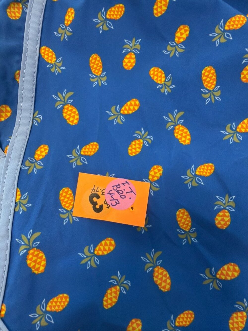 Bonobos Throwback Swim Trunks in Blue Pineapple Party Size Large - Picture 8 of 8